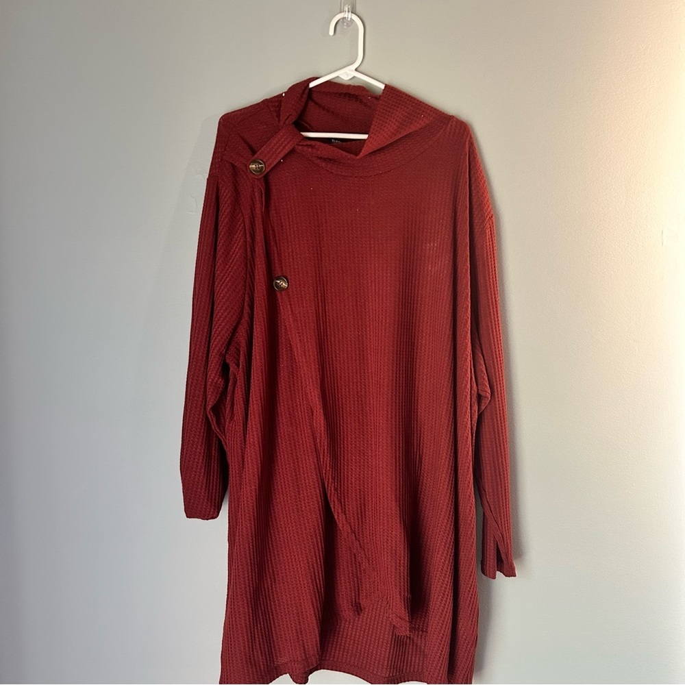 BLOOMCHIC  Asymmetrical Button Sweater Size 6X - Picture 3 of 4